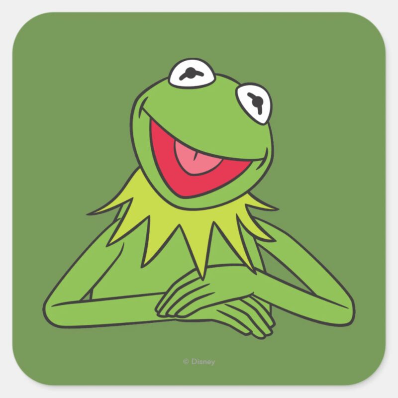 Kermit The Frog Square Sticker Kermit The Frog Square Sticker