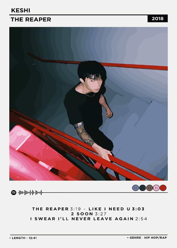 Keshi THE REAPER Music Poster