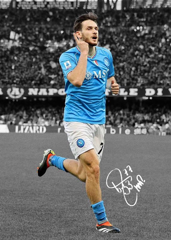 Khvicha Kvaratskhelia Football Poster