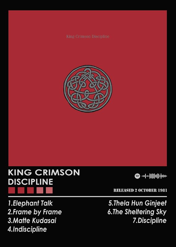 King Crimson Discipline Music Poster