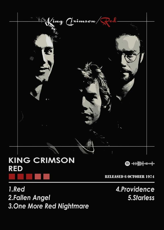 King Crimson Red Music Poster