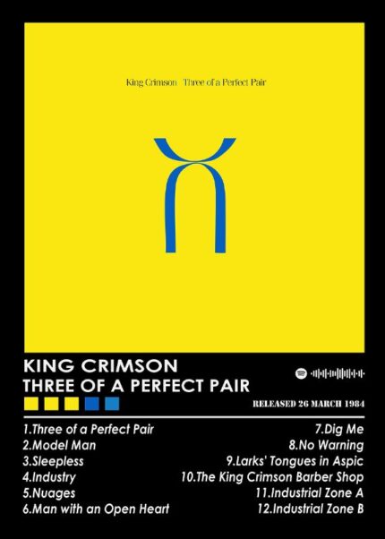 King Crimson Three Of A Perfect Pair Music Poster