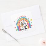 LOONEY TUNES™ Celebrate Diversity Pride Rainbow Square Sticker