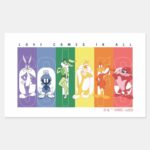LOONEY TUNES™ Love Comes In All Colors Rectangular Sticker