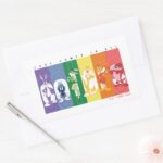LOONEY TUNES™ Love Comes In All Colors Rectangular Sticker