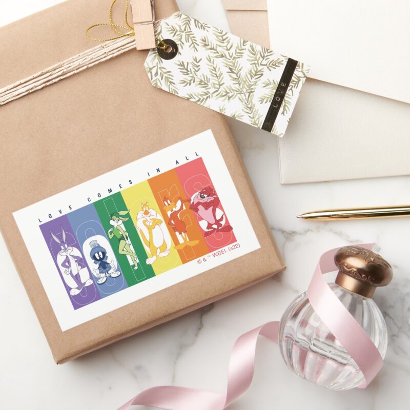 LOONEY TUNES™ Love Comes In All Colors Rectangular Sticker