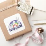 LOONEY TUNES™ Love Is Love Square Sticker