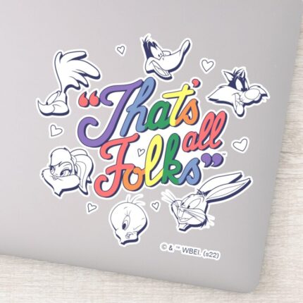 LOONEY TUNES™ Thats All Folks Pride Badge Sticker