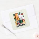 LOONEY TUNES™ BUGS BUNNY™ Holidays Badge Square Sticker