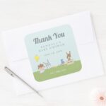 LOONEY TUNES™ Baby Shower Thank You Square Sticker