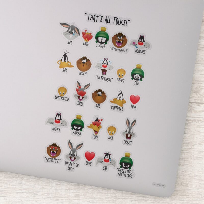 LOONEY TUNES™ Emoji Chart Sticker LOONEY TUNES™ Emoji Chart Sticker