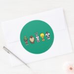LOONEY TUNES™ Group Photo Op Classic Round Sticker