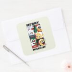 LOONEY TUNES™ Holiday Merry Mischief Square Sticker