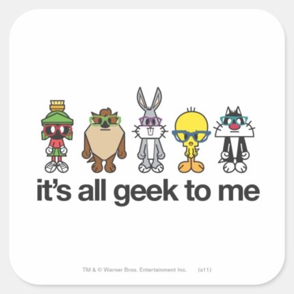 LOONEY TUNES™ Nerds All Geek To Me Square Sticker