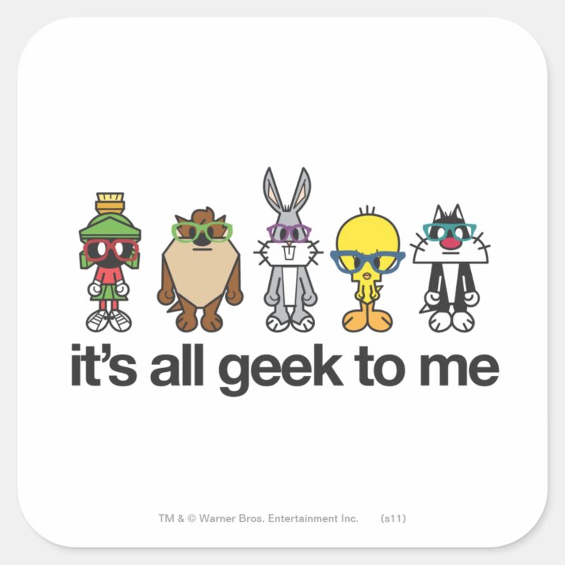 LOONEY TUNES™ Nerds All Geek To Me Square Sticker