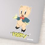 LOONEY TUNES™ Retro Laughs Porky Pig Sticker