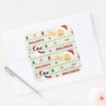 LOONEY TUNES™ SYLVESTER™ TWEETY™ Holiday Pattern Square Sticker