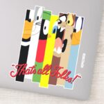 LOONEY TUNES™ THATS ALL FOLKS™ Sliced Characters Sticker
