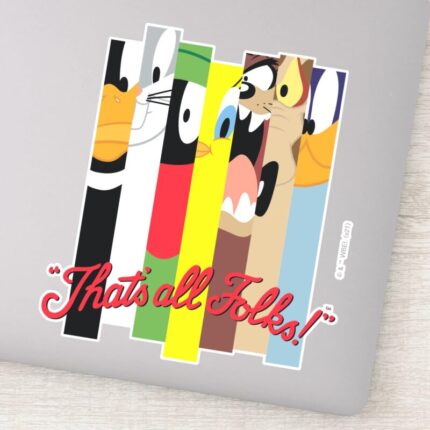 LOONEY TUNES™ THATS ALL FOLKS™ Sliced Characters Sticker