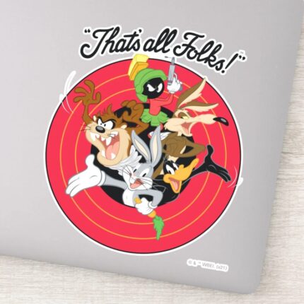 LOONEY TUNES™ THATS ALL FOLKS™ Bullseye Group Sticker