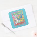 LOONEY TUNES™ Merry And Bright Christmas Square Sticker