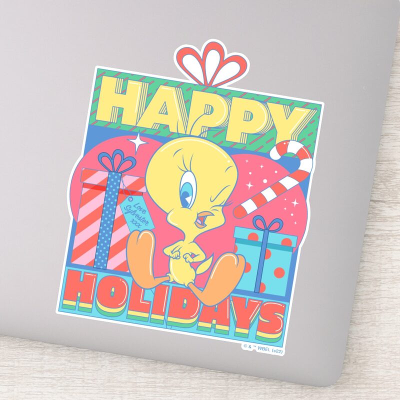 LOONEY TUNES™ TWEETY™ Happy Holidays Sticker LOONEY TUNES™ TWEETY™ Happy Holidays Sticker