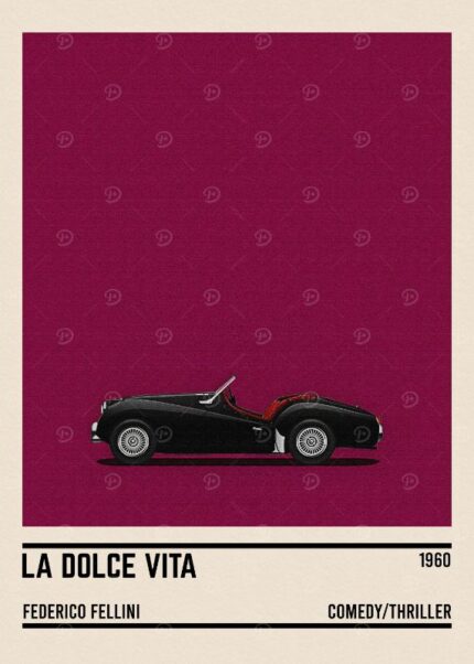 La Dolce Vita Car Poster