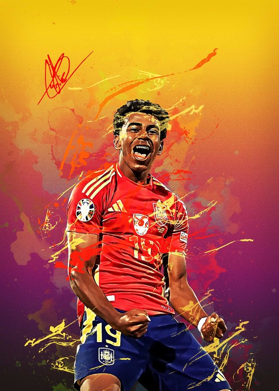 Lamine Yamal Soccer Poster