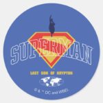 Last Son Of Krypton Emblem Classic Round Sticker