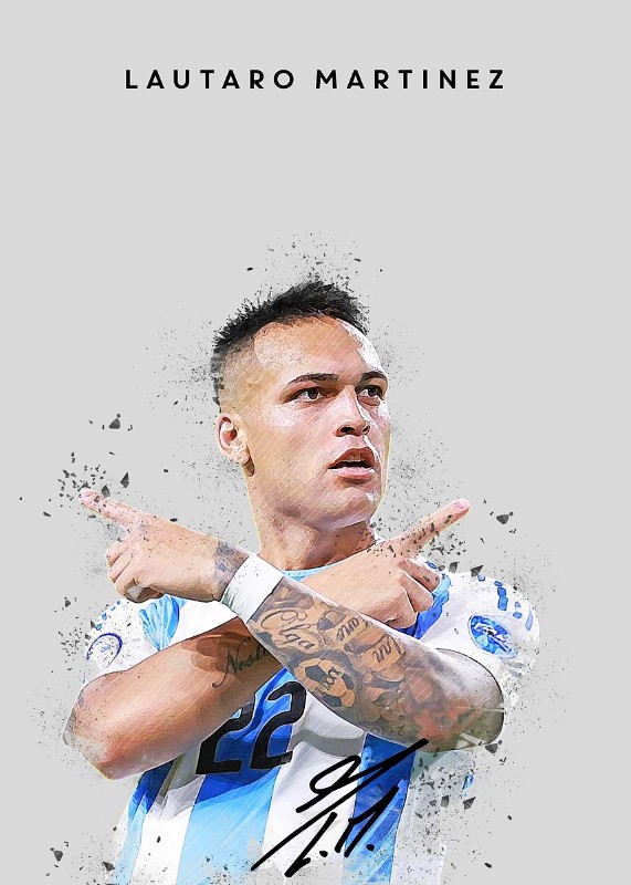 Lautaro Martinez Soccer Poster