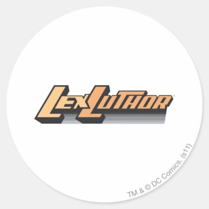 Lex Luthor One Line Classic Round Sticker