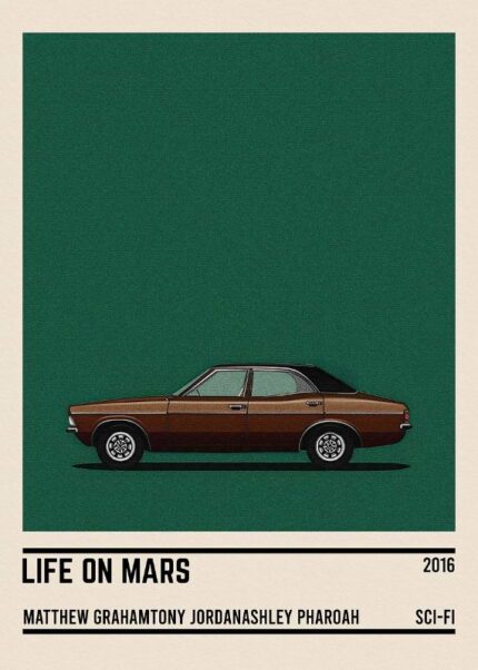 Life On Mars Car Poster