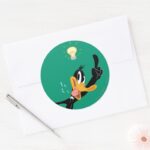 Lightbulb Over DAFFY DUCK™s Head Classic Round Sticker
