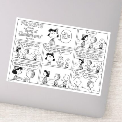 Linus Tells Lucy Shes Crabby Sticker