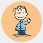 Linus Waving Classic Round Sticker