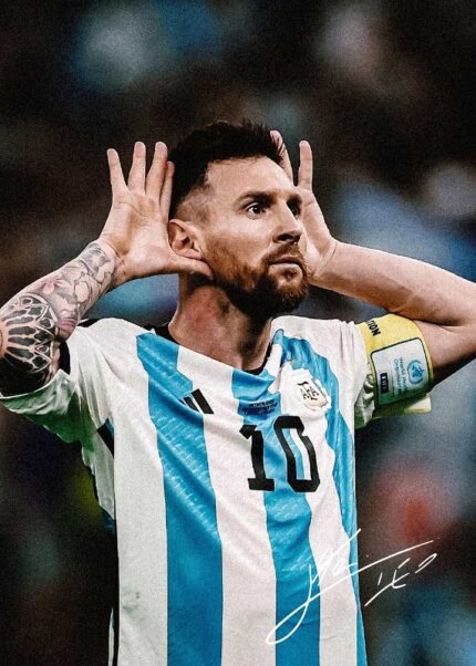 Lionel Messi Football Poster