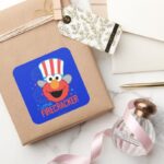 Little Firecracker Elmo Square Sticker