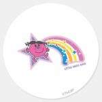 Little Miss Bad Rainbow Classic Round Sticker
