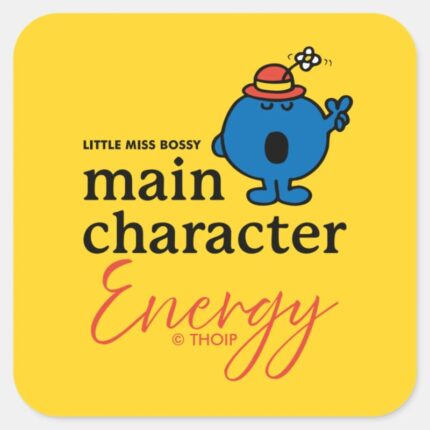 Little Miss Bossy Main Character Energy Square Sticker