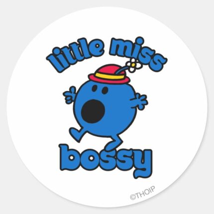 Little Miss Bossy On The Move Classic Round Sticker