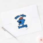 Little Miss Bossy On The Move Classic Round Sticker