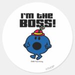 Little Miss Bossy Im The Boss Classic Round Sticker