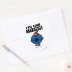 Little Miss Bossy Im The Boss Classic Round Sticker