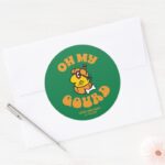 Little Miss Busy Oh My Gourd Halloween Classic Round Sticker