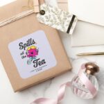 Little Miss Chatterbox Spills All The Tea Square Sticker