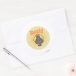 Little Miss Dotty Spotlight Classic Round Sticker