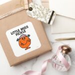 Little Miss Fickle Black Lettering Square Sticker