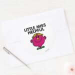 Little Miss Helpful Classic Classic Round Sticker
