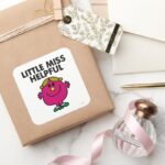 Little Miss Helpful Classic Square Sticker