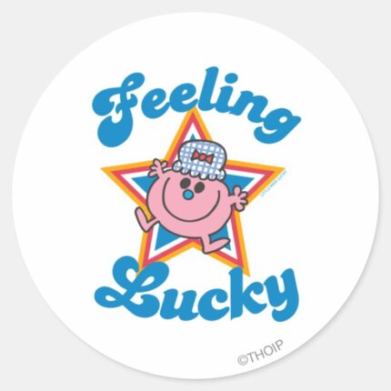 Little Miss Lucky Star Classic Round Sticker